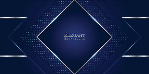 dark gradient geometric background with colorful abstract pattern template and glowing lines. vector illustration.