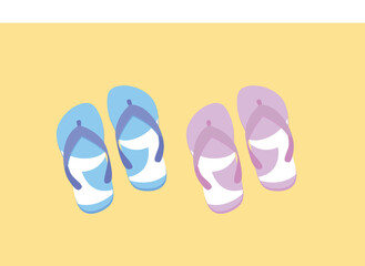  Flip-Flops on a Light Yellow Background.eps