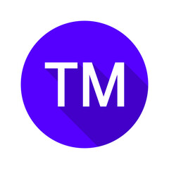 Trademark rights icon vector, Trademark symbol