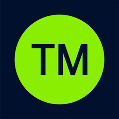 Trademark rights icon vector, Trademark symbol