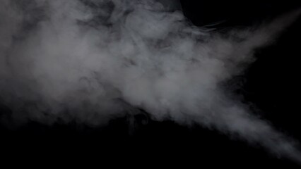 Thick Billowing Smoke on a Dark Background Scene