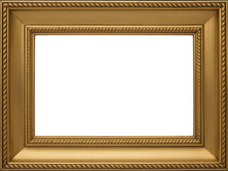 Elegant gold frame ready to showcase a masterpiece in a gallery setting with timeless design and intricate details