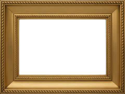 Elegant gold frame ready to showcase a masterpiece in a gallery setting with timeless design and intricate details
