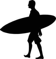 surfer silhouette vector