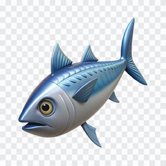 3D Mackerel Fish Icon PNG | Marine Life, Ocean Fish, Seafood Illustration