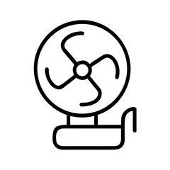 Obraz premium Simple line art of a classic table fan with a round base 