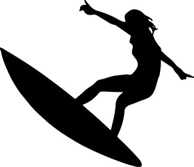 silhouette of a surfer