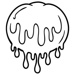 Violet Melt line art vector 