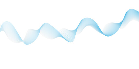 "Generate an abstract image of a flowing, light blue wave or ribbon on a clean white background. The wave should have a slightly textured or layered appearance.