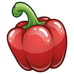 Green Bell Pepper 3D Icon in Cartoon Plastic Style – Isolated Vegetable