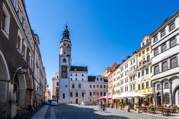 Blick über Untermarkt, Görlitz, Sachsen, Deutschland 