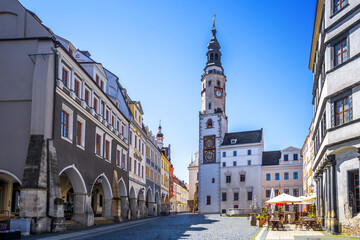Blick über Untermarkt, Görlitz, Sachsen, Deutschland 