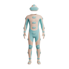 3D full-body haptic suit with VR headset for virtual immersion