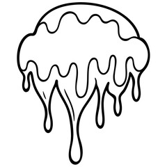 Violet Melt line art icon vector 