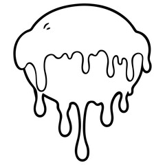 Violet Melt line art icon vector 