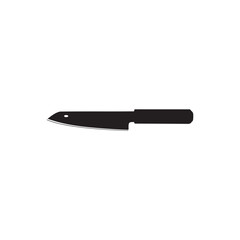 Japanese knife silhouette vector flat illustration design.