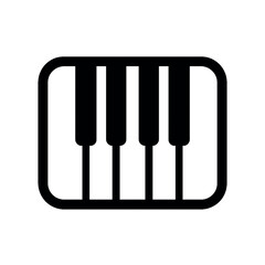 Musical Instrument Keys Symbol isolated on white background