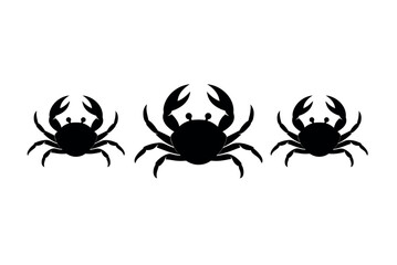 Three Silhouettes of Crabs