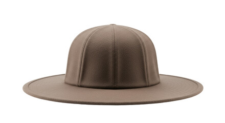Isolated Elegant Brown Wide Brim Hat