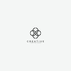 Round shape borders on white background. Geometric line circle design elements. Vector illustration