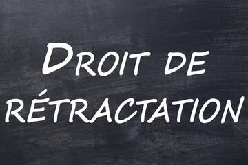 Droit de r&eacute;tractation tableau noir