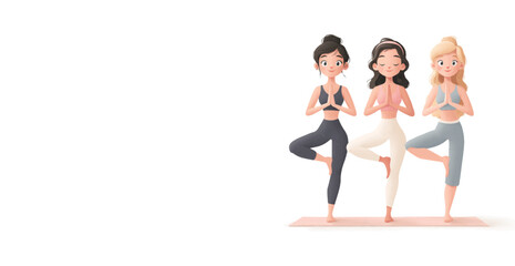 Fototapeta premium vector illustration of yoga day. 12 june, international yoga day.