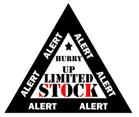 Bold red text "Limited Stock Alert" on a white background, ideal for online shopping, e-commerce sales, urgent offers, discounts, and digital marketing designs.

