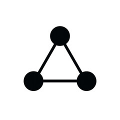 Network Connection Triangle Icon isolated on white background