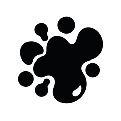 Obraz premium Abstract paint splatter blob icon vector. Creative splash effect for art, design backgrounds, and grunge textures.