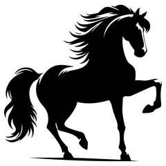 Obraz premium horse silhouette isolated on white