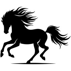 horse silhouette vector illustration