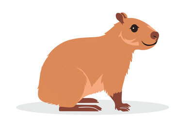 cute capybara vector illustration