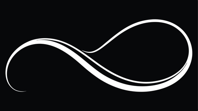 Elegant abstract design composed of flowing white curved lines with transparency