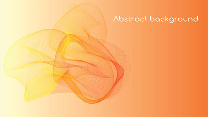 Abstract Wave Composition in Orange Tones