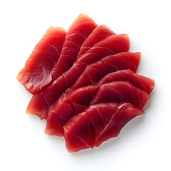 Deep Red Tuna Sashimi Arranged in a Row – Minimalist Culinary Art