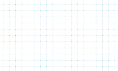 ラフな正方形のグリッド線のクロスした部分に丸い点が入った青い方眼線