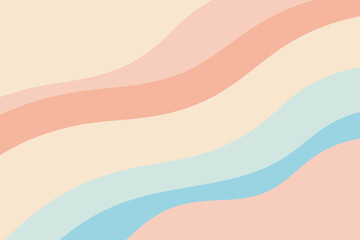 Fototapeta premium Vector wave pattern illustration with colorful summer beach curve designVector wave pattern illustration with colorful summer beach curve design