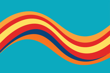 Abstract colorful background with wave patterns, a vibrant rainbow illustration perfect for modern design backdrops