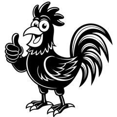 rooster isolated on white background