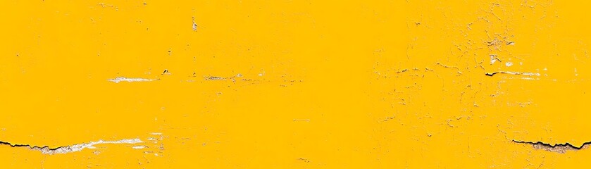 A mustard-yellow surface with texture and cracks.
