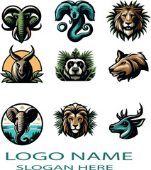 curated collection of the best animal logos on a clean white background..