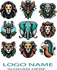 curated collection of the best animal logos on a clean white background..