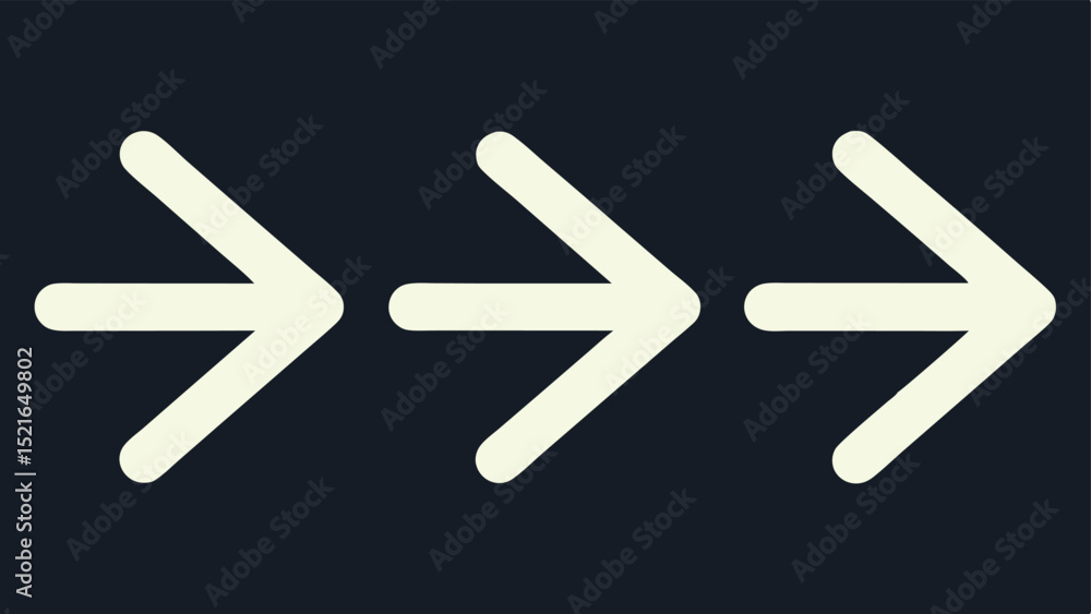Poster minimalist glowing navigation arrows design illustrating direction and progress with transparency