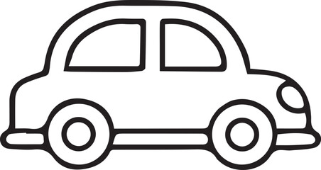 Car Icons Editable Vehicle Transport Line Art Vector