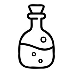 Potion Bottle  Line Art Illustration of a Magical Elixer