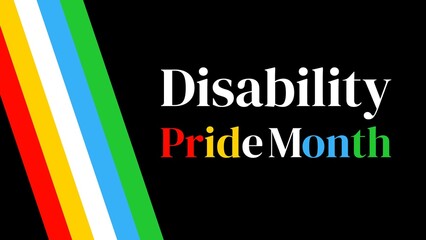 Disability Pride Month background illustration