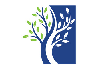 Natural tree logo design