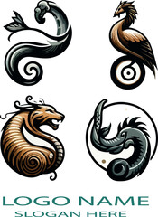 curated collection of the best animal logos on a clean white background..