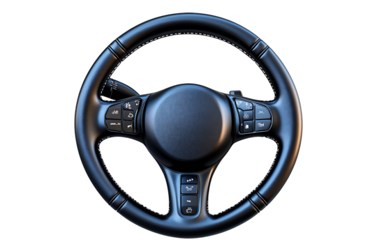 Steering wheel isolated on transparent background
