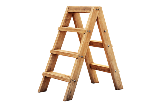 Stepladder isolated on transparent background